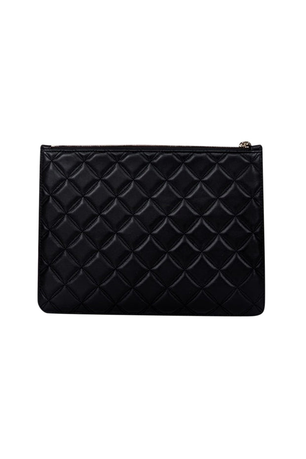 Current Boutique-Kate Spade - Black Quilted Leather Natalia Large Zip Pouch