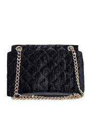 Current Boutique-Kate Spade - Black Velvet Quilted Crossbody Bag