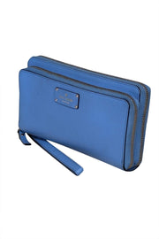 Current Boutique-Kate Spade - Blue Leather Double Zipper Wristlet