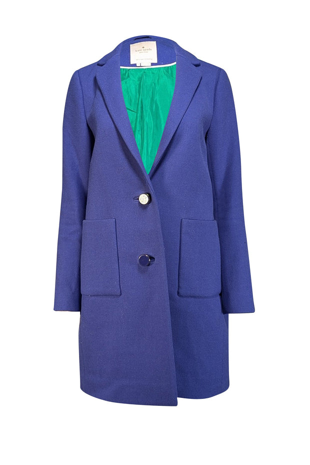 Current Boutique-Kate Spade - Blue Wool Blend Coat Sz 4