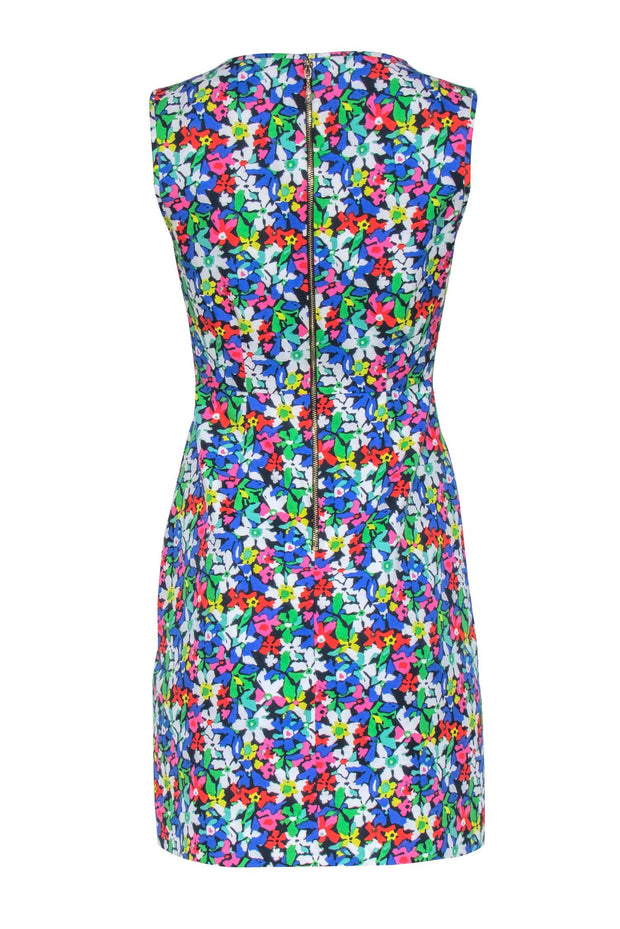 Current Boutique-Kate Spade - Blue w/ Multi Color Floral Print Sleeveless Dress Sz 2