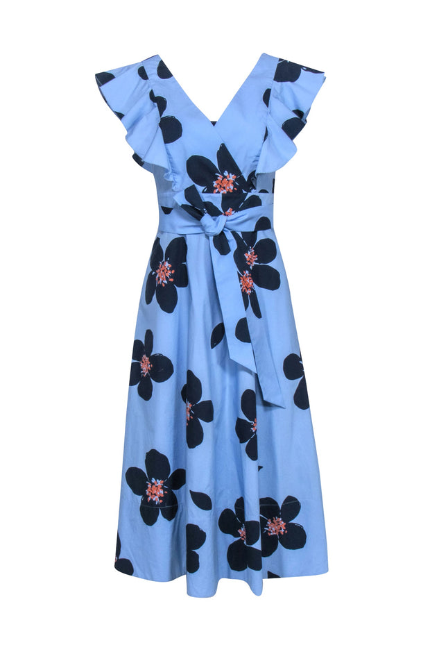 Current Boutique-Kate Spade - Blue w/ Navy Floral Detail Dress Sz 4