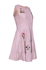 Current Boutique-Kate Spade - Blush Pink Sleeveless Dress w/ Embroidered Floral Design Sz 8