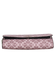 Current Boutique-Kate Spade - Blush Pink Spade Print Fold Over Wallet Crossbody Bag