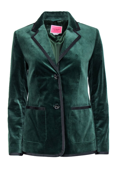 Current Boutique-Kate Spade - Emerald Green Velvet Blazer Sz 2