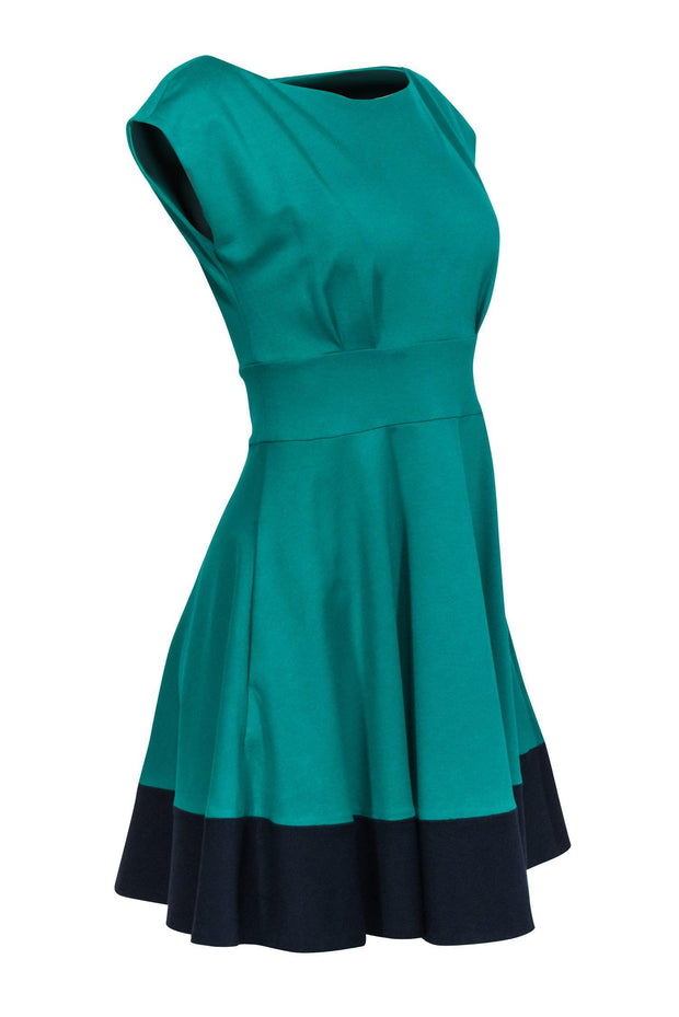 Current Boutique-Kate Spade - Kelly Green & Navy Hem Dress Sz S