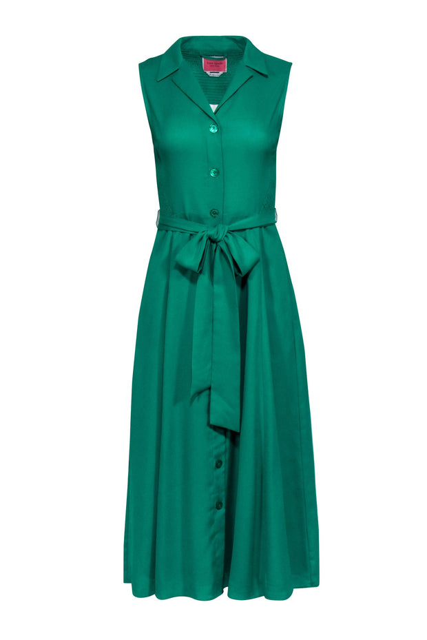 Current Boutique-Kate Spade - Kelly Green Sleeveless Button Front Dress Sz 10