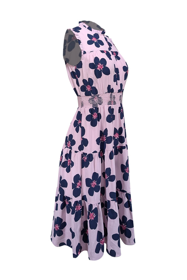 Current Boutique-Kate Spade - Lavender & Navy Floral Sleeveless Dress Sz XS