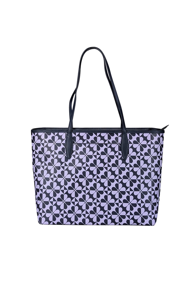 Current Boutique-Kate Spade - Lavender & Navy Print Tote Bag