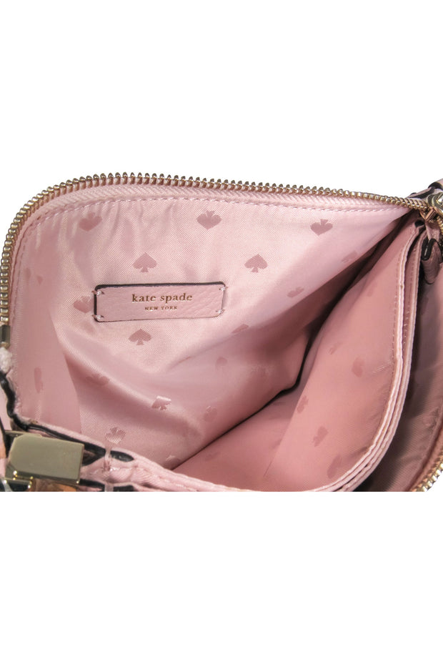 Current Boutique-Kate Spade- Light Pink Pebbled Leather "Triple Gusset" Crossbody