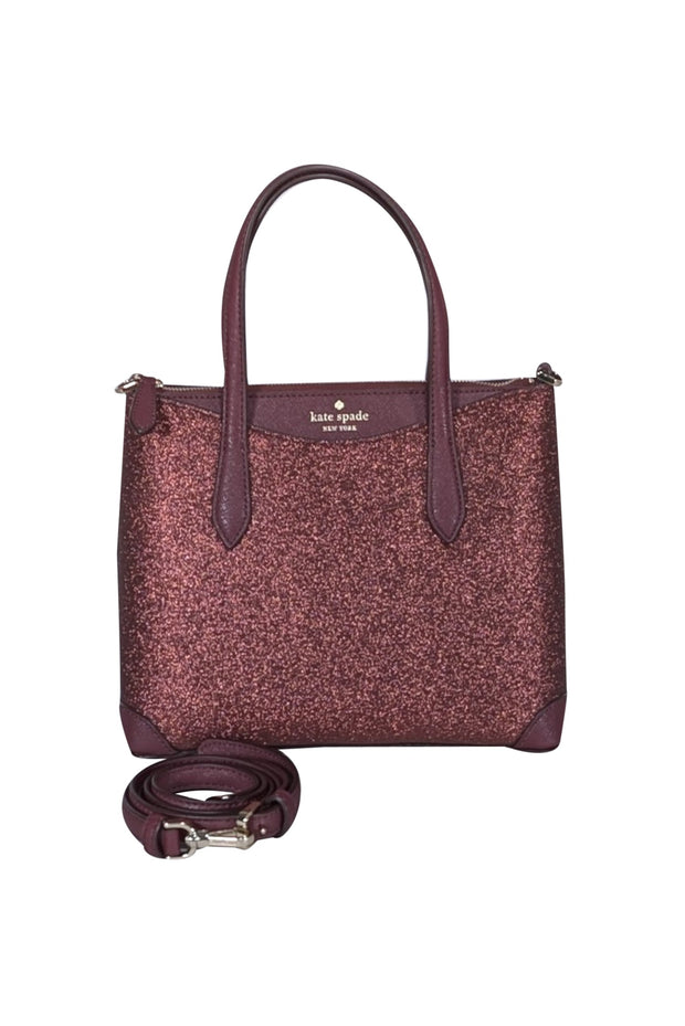 Current Boutique-Kate Spade - Maroon Glitter Satchel