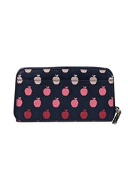 Current Boutique-Kate Spade - Navy Large Red Apple Continental Wallet