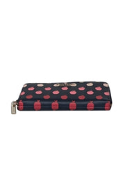 Current Boutique-Kate Spade - Navy Large Red Apple Continental Wallet