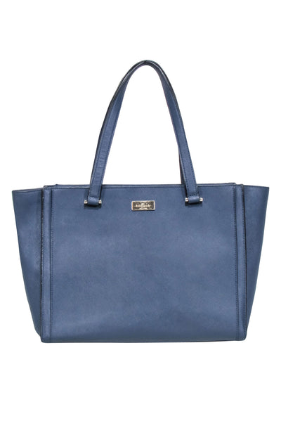 Current Boutique-Kate Spade - Navy Leather Saffiano Leather Tote Bag