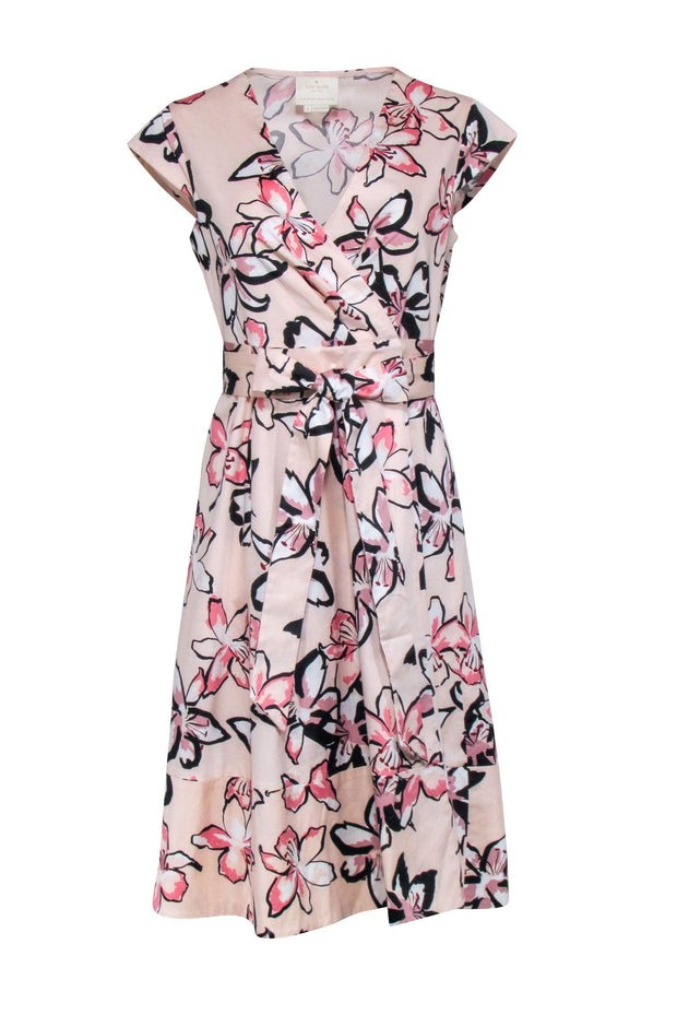 Current Boutique-Kate Spade - Pink Floral Print Wrap Dress Sz 6