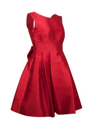 Current Boutique-Kate Spade - Red Silk Blend Backless Bow Mini Dress Sz 10