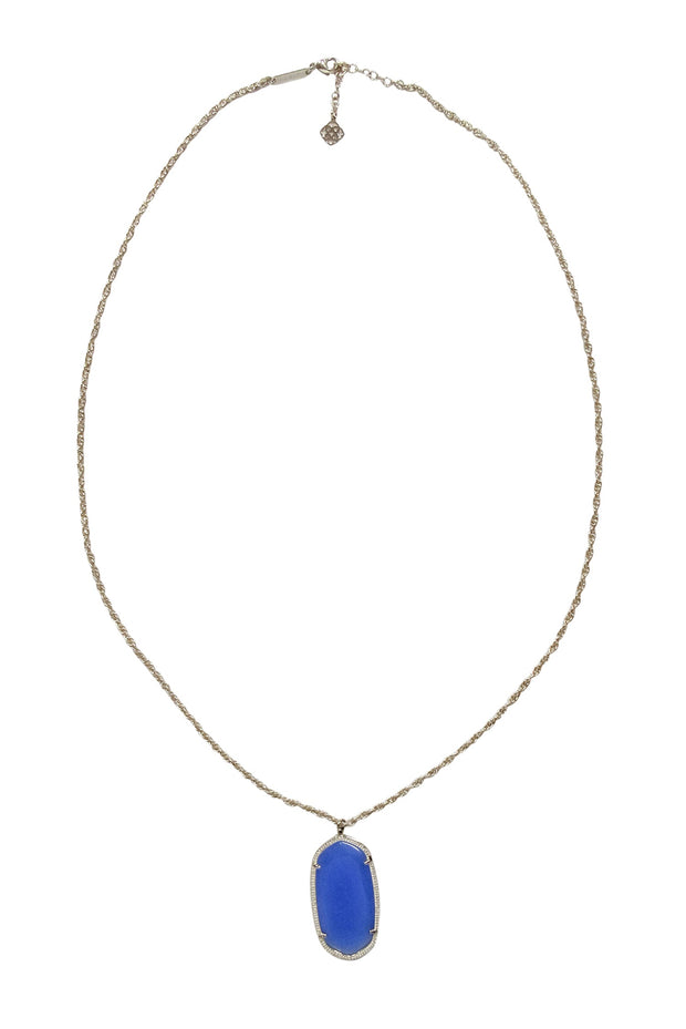 Current Boutique-Kendra Scott - Gold Chain w/ Blue Pendant Necklace