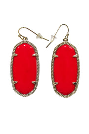 Current Boutique-Kendra Scott - Red & Gold Dangle Earrings