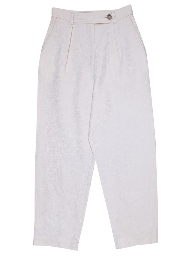 Current Boutique-King & Tuckfield - Cream Textured Trouser Pants Sz M