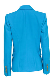 Current Boutique-Kobi Halperin - Turquoise Blazer w/ Padded Shoulders Sz S