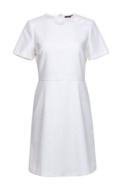 Current Boutique-Kobi Halperin - White Short Sleeve Sheath Dress Sz 8