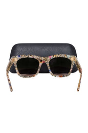 Current Boutique-Krewe - White & Multi Color Tortoise Sunglasses