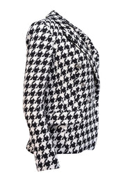 Current Boutique-L'Agence - Black & White Houndstooth Patterned Blazer Sz 6