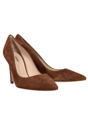 Current Boutique-L'Agence - Chestnut Tan Suede Pointed Toe Heels Sz 8.5