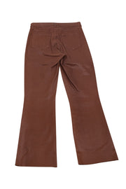 Current Boutique-L'Agence - Earthy Brown Coated Crop Flare Jeans Sz 2