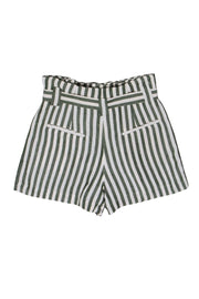 Current Boutique-L’Agence - Olive Green Stripe Shorts Sz 2