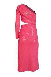 Current Boutique-L'Agence - Pink Sequined One Shoulder Dress Sz 2