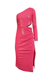 Current Boutique-L'Agence - Pink Sequined One Shoulder Dress Sz 2