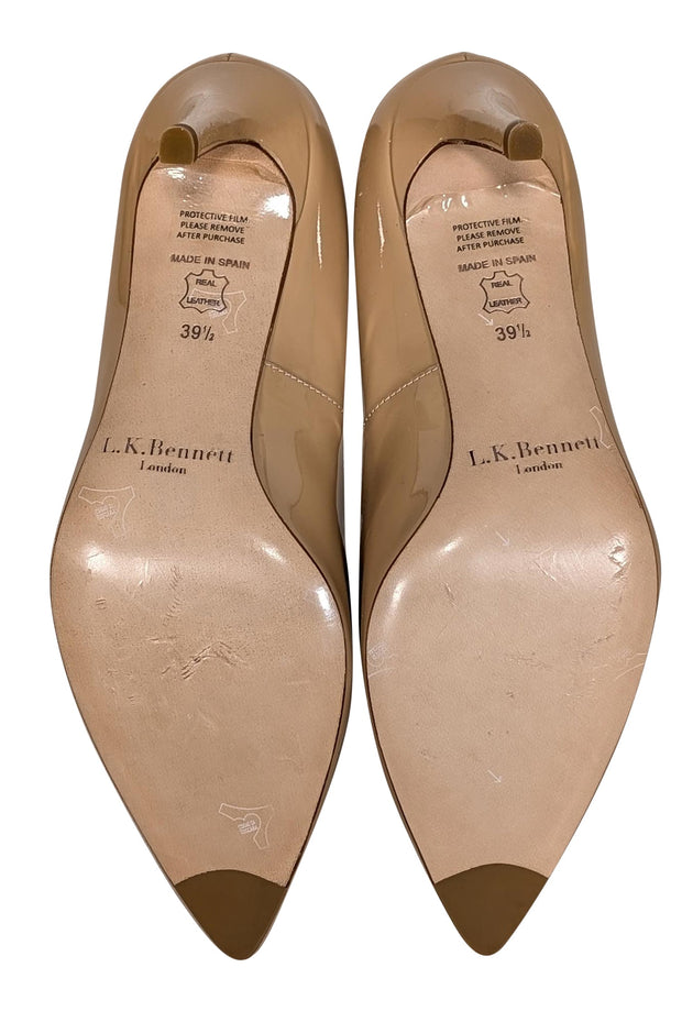 Current Boutique-L.K. Bennett - Beige Patent Leather Pumps Sz 9.5