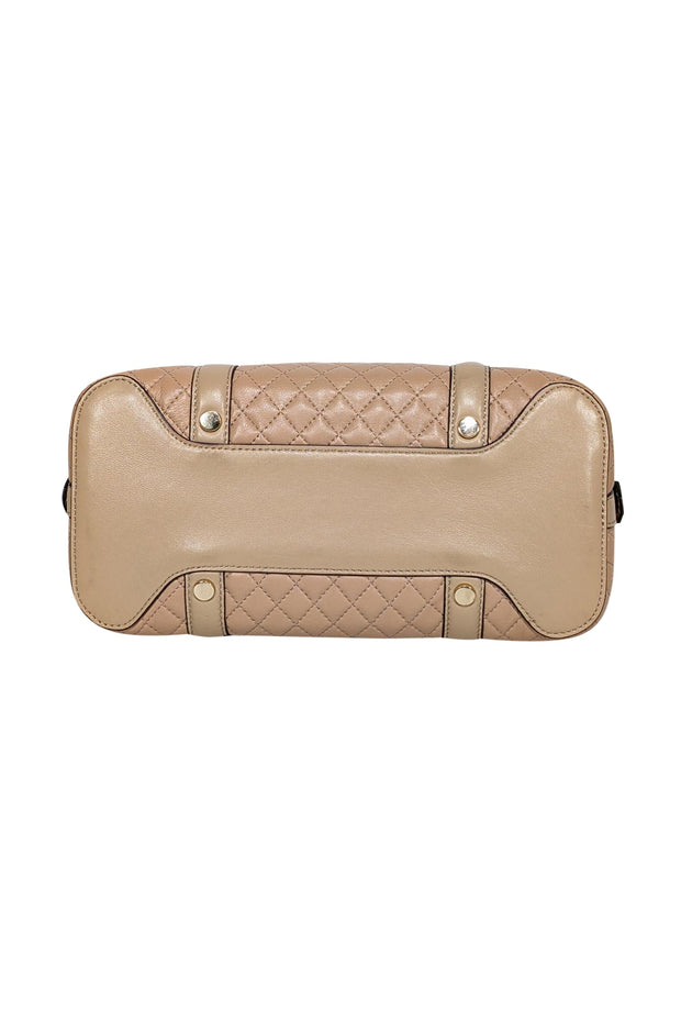 Current Boutique-L.K. Bennett - Beige Quilted Leather Satchel Bag