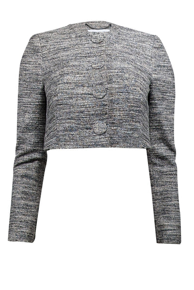 Current Boutique-L.K. Bennett - Black & White Cropped Tweed Jacket Sz 2