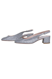 Current Boutique-L.K.Bennett - Silver Glitter Slingback Heels Sz 8