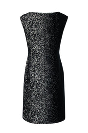 Current Boutique-Lafayette 148 - Black & White Speckled Ombre Sheath Dress Sz 6