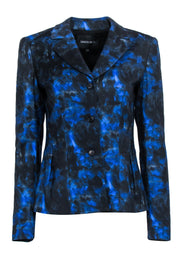 Current Boutique-Lafayette 148 - Blue & Black Swirl Print Sz 2