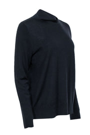 Current Boutique-Lafayette 148 - Midnight Black Wool Turtleneck Sweater Sz XL