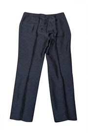 Current Boutique-Lafayette 148 - Navy Herringbone Dress Pants Sz 10