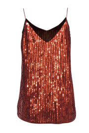 Current Boutique-Lafayette 148 - Rust Brown Sequin Tank Sz M