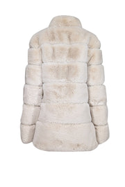 Current Boutique-Lamarque - Cream Faux Fur Coat Sz S