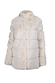 Current Boutique-Lamarque - Cream Faux Fur Coat Sz S