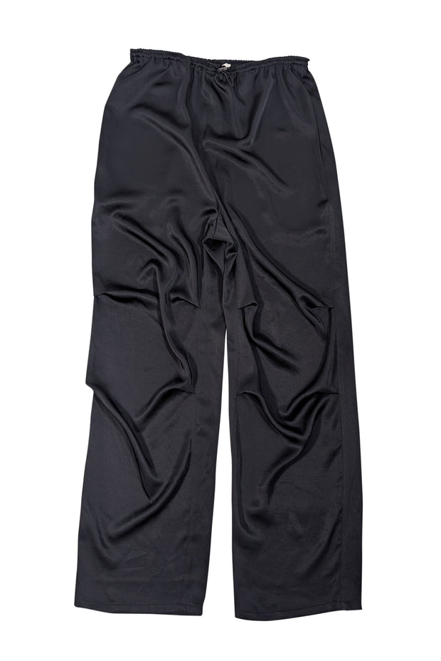 Current Boutique-Lapointe - Black Draped Satin Pants Sz XS