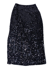 Current Boutique-Lapointe - Black Sequin Midi Skirt w/ Slit Sz 4