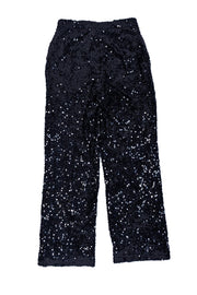 Current Boutique-Lapointe - Black Sequin Straight Leg Trousers Sz 4