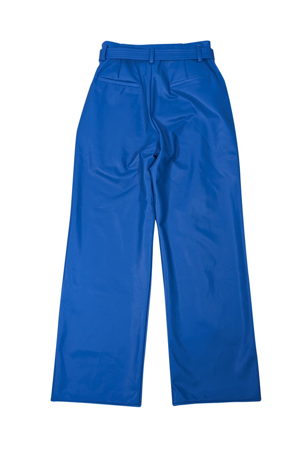 Current Boutique-Lapointe - Blue Belted Vegan Leather Pants Sz 4