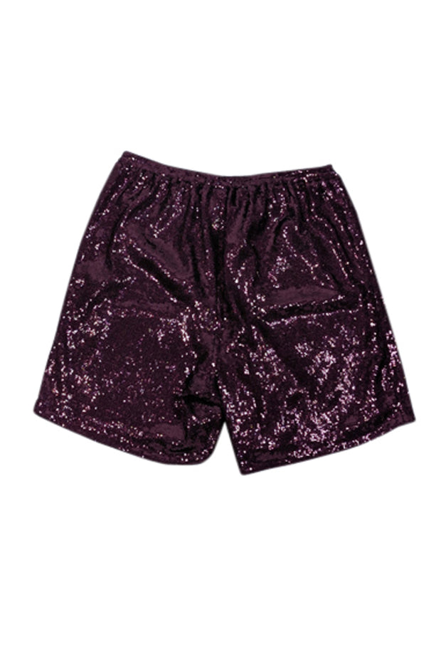 Current Boutique-Lapointe - Dark Mulberry Sequin Shorts Sz M