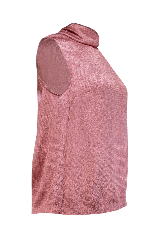 Current Boutique-Lapointe - Rose Draped Neck Textured Top Sz 8