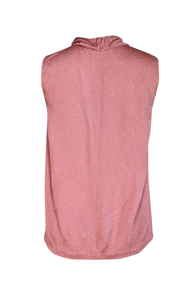 Current Boutique-Lapointe - Rose Draped Neck Textured Top Sz 8